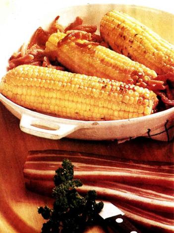 Жареная кукуруза с салом