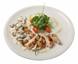 Куриные грудки с чесноком и вешенками Куриные грудки с чесноком и вешенками