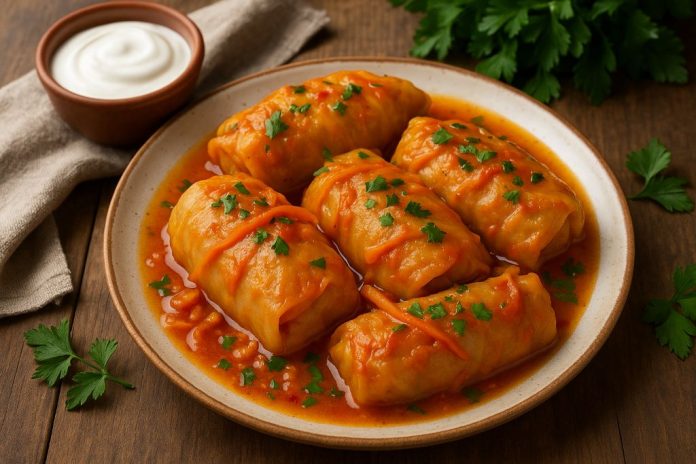 Голубцы с мясом и рисом