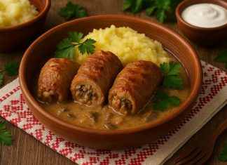 Крученики мясные с грибами в домашних условиях