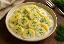 Картофель в сметанном соусе в домашних условиях
