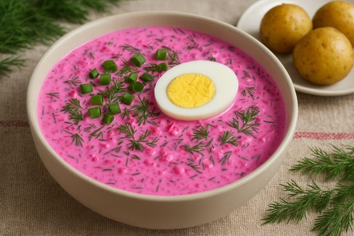 Шалтибарщай (холодный борщ с кефиром) в домашних условиях