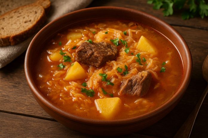 Щи из квашеной капусты с говядиной в домашних условиях Щи из квашеной капусты с говядиной в домашних условиях