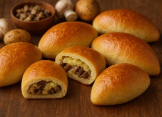Пирожки с грибами и картофелем в домашних условиях
