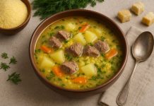 Суп с говядиной и кукурузной крупой в домашних условиях (Кабардино-Балкария) Суп с говядиной и кукурузной крупой в домашних условиях (Кабардино-Балкария)