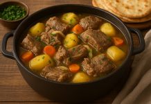 Черкесское жаркое с бараниной в домашних условиях (Карачаево-Черкесия)