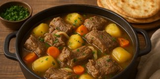 Черкесское жаркое с бараниной в домашних условиях (Карачаево-Черкесия)