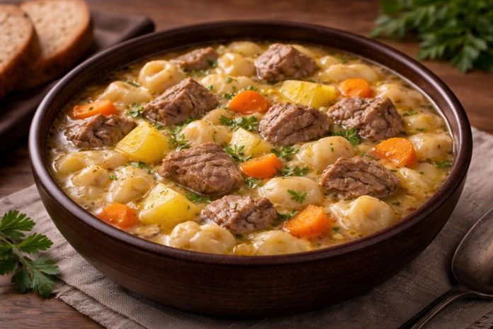 Каша салма с мясом по-мордовски в домашних условиях (Мордовия)