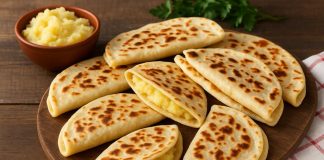 Кыстыбый с картофельной начинкой (Татарстан) Кыстыбый с картофельной начинкой (Татарстан)