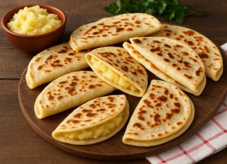 Кыстыбый с картофельной начинкой (Татарстан)