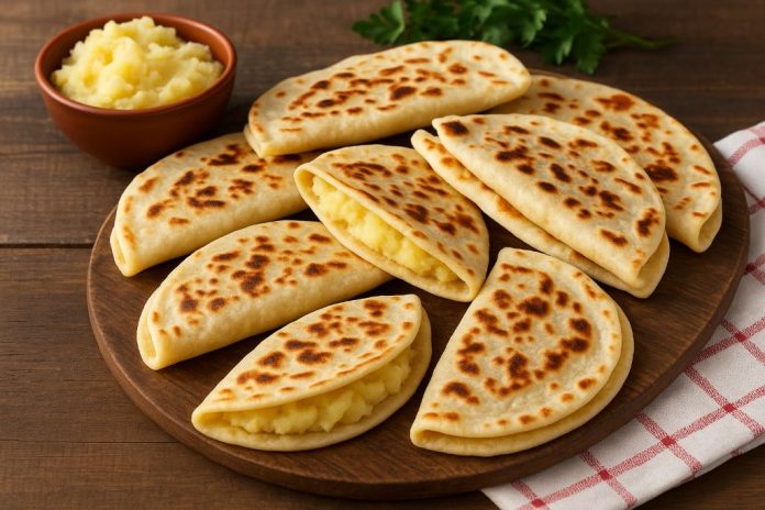 Кыстыбый с картофельной начинкой (Татарстан) Кыстыбый с картофельной начинкой (Татарстан)