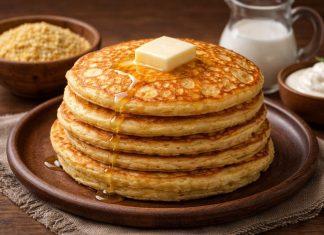 Мордовские пшённые блины на молоке в домашних условиях (Мордовия)