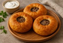 Перемячи с мясом на сковороде в домашних условиях (Татарстан) Перемячи с мясом на сковороде в домашних условиях (Татарстан)