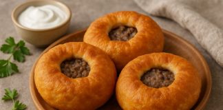 Перемячи с мясом на сковороде в домашних условиях (Татарстан) Перемячи с мясом на сковороде в домашних условиях (Татарстан)