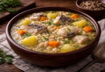 Суп из рыбы с крупой по-коми