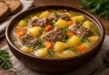 Суп шуртань с мясом и картофелем в домашних условиях (Мордовия)