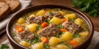 Суп шуртань с мясом и картофелем в домашних условиях (Мордовия)