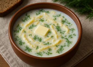 Сыромянка — суп из молока и яиц (Марий Эл)