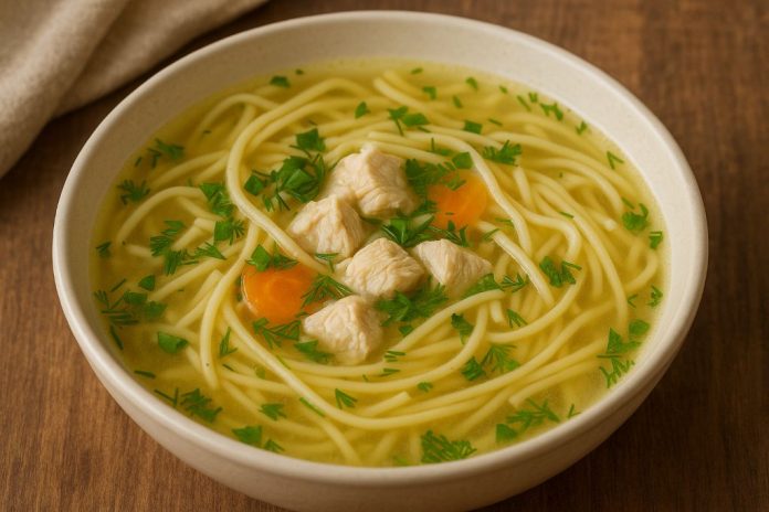 Токмач — татарский куриный суп с лапшой Токмач — татарский куриный суп с лапшой (Татарстан)