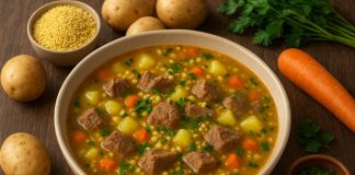 Туванга — густой мясной суп с крупой (Чувашия)