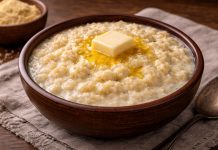 Удмуртская каша с молоком и маслом