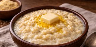 Удмуртская каша с молоком и маслом