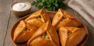 Эчпочмаки с курицей и картофелем в домашних условиях (Башкирия)