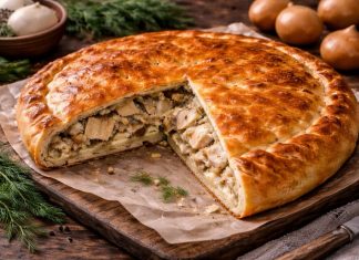 Карельский рыбник с рыбой и луком в домашних условиях (Карелия)