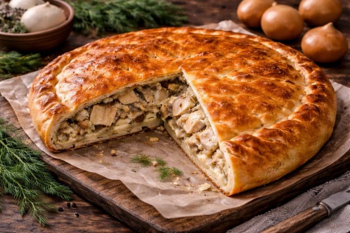 Карельский рыбник с рыбой и луком в домашних условиях (Карелия)