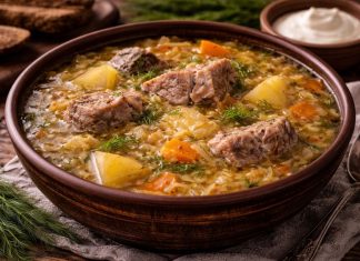 Кислые щи по-поморски из квашеной капусты (Архангельская область)