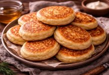 Ленинградские оладьи на кефире в домашних условиях (Ленинградская область)