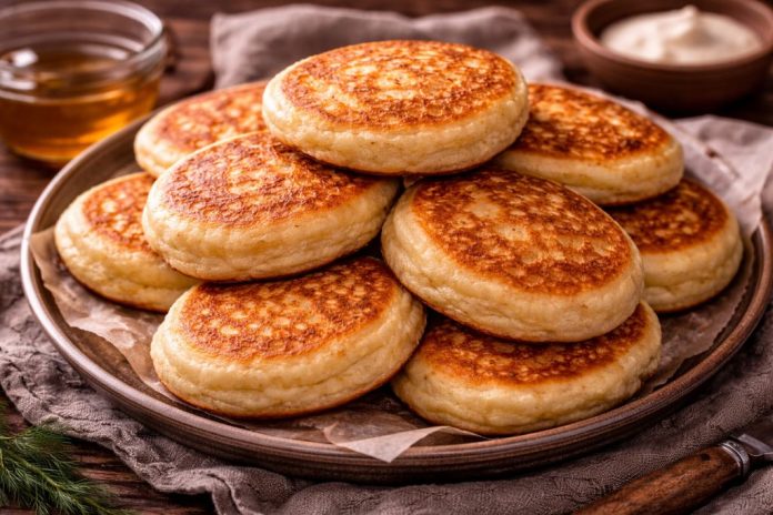 Ленинградские оладьи на кефире в домашних условиях (Ленинградская область) Ленинградские оладьи на кефире в домашних условиях (Ленинградская область)