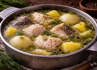 Мурманская уха из трески и палтуса в домашних условиях (Мурманская область)