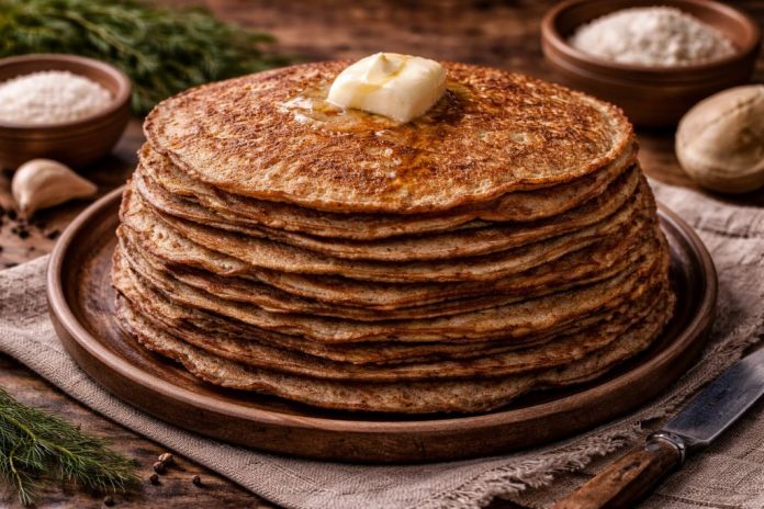 Новгородские блины на ржаной муке в домашних условиях Новгородские блины на ржаной муке в домашних условиях (Новгородская область)