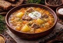 Новгородские щи из квашеной капусты в домашних условиях (Новгородская область)