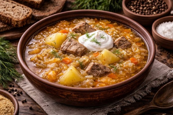 Новгородские щи из квашеной капусты в домашних условиях Новгородские щи из квашеной капусты в домашних условиях (Новгородская область)