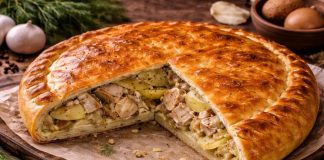 Новгородский пирог с рыбой и картофелем в духовке Новгородский пирог с рыбой и картофелем в духовке (Новгородская область)