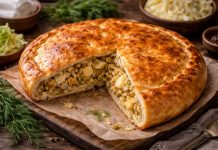 Пирог с капустой и яйцом по-пермски в духовке (Пермский край)