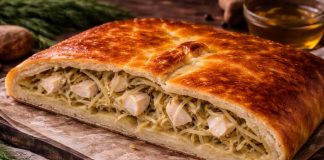 Поморский рыбник с треской и луком в духовке (Архангельская область) Поморский рыбник с треской и луком в духовке (Архангельская область)