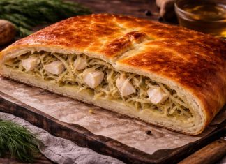 Поморский рыбник с треской и луком в духовке (Архангельская область)