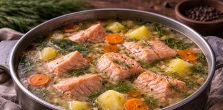 Суп из лосося по-ленинградски в домашних условиях (Ленинградская область)