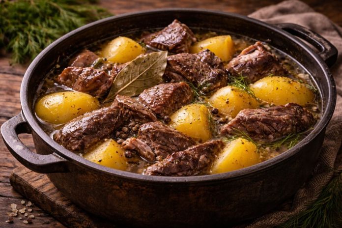 Тушёная дичь с картофелем по-югорски в домашних условиях (Ханты-Мансийский автономный округ — Югра) Тушёная дичь с картофелем по-югорски в домашних условиях (Ханты-Мансийский автономный округ — Югра)