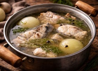 Уха из северной рыбы с луком по-ямальски в домашних условиях (Ямало-Ненецкий автономный округ)