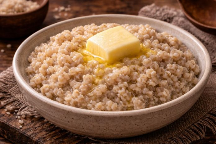 Ячневая каша с маслом по-якутски в домашних условиях (Республика Саха (Якутия))