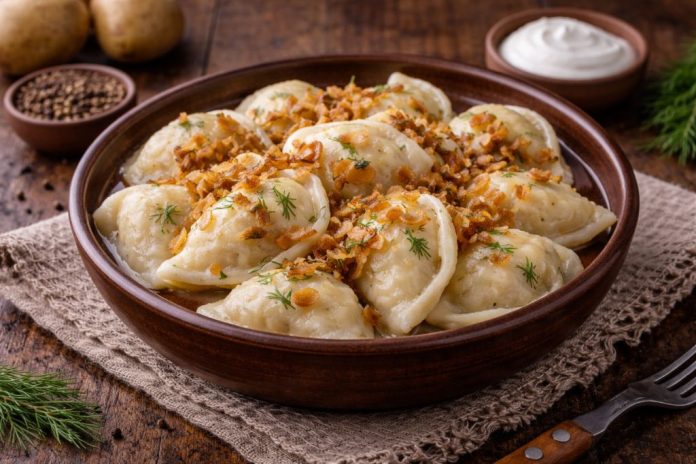 Домашние вареники с картофелем и луком по-амурски в домашних условиях