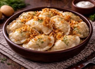 Домашние вареники с картофелем и луком по-биробиджански в домашних условиях (Еврейская автономная область)