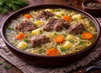 Капустный суп с говядиной по-дальневосточному в домашних условиях (Еврейская автономная область)