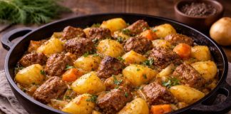 Картофель с мясом по-амурски в домашних условиях