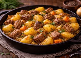 Картофель с мясом по-амурски в домашних условиях