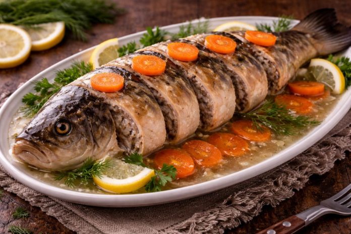 Фаршированная рыба по-дальневосточному в домашних условиях (Еврейская автономная область) Фаршированная рыба по-дальневосточному в домашних условиях (Еврейская автономная область)